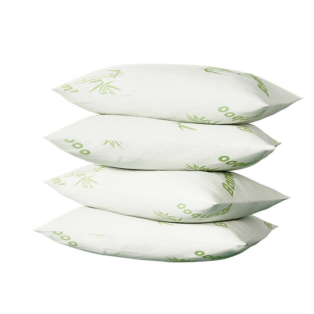 Giselle Hotel Pillow Bed Pillows 4 Pack Family Soft Medium Firm