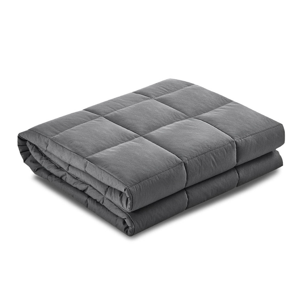 9KG Weighted Heavy Gravity Blankets Dark Grey Giselle Bedding