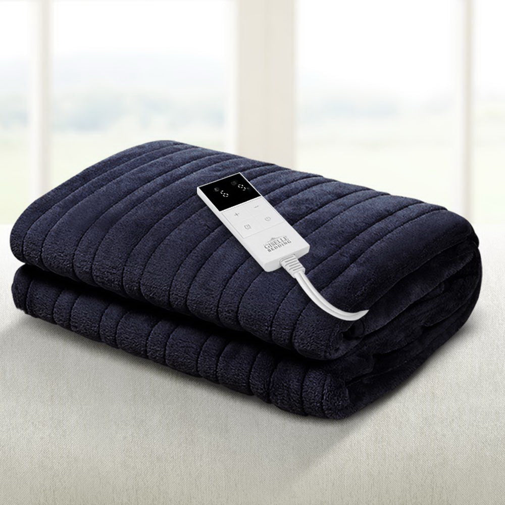 Electric Throw Blanket Charcoal Giselle Bedding