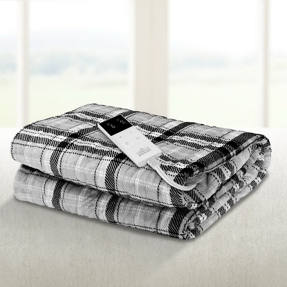 
                  
                    Electric Throw Blanket - Grey and White Checkered
                  
                