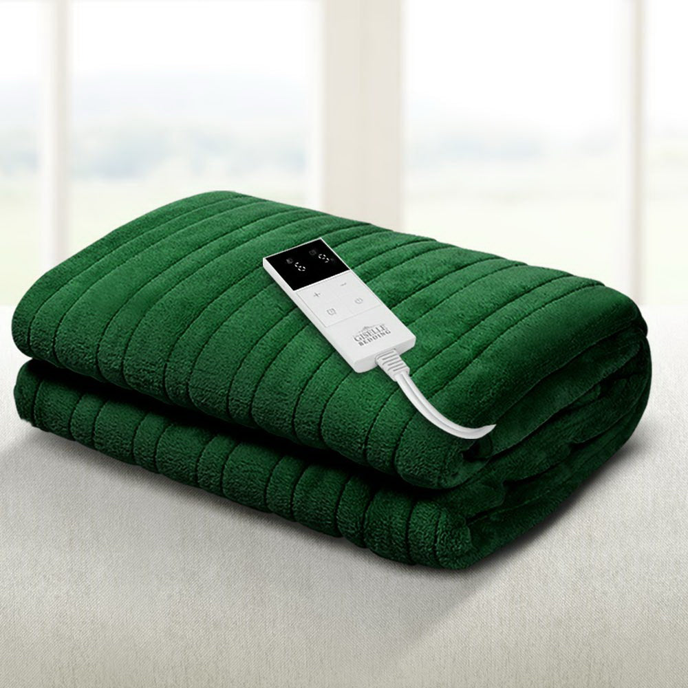 Giselle Electric Throw Rug Heated Blanket Washable Snuggle Flannel Win Giselle Bedding