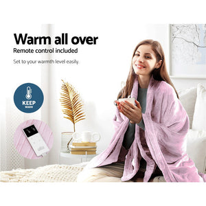 
                  
                    Giselle Electric Throw Rug Heated Blanket Fleece Pink
                  
                