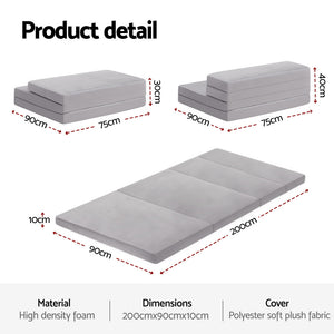
                  
                    Giselle Foldable Mattress Folding Sofa Bed 4-fold Sleeping Camping Cushion Mat
                  
                