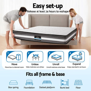 
                  
                    Giselle Bedding 30cm Seaqual Fabric Mattress Gel Foam Pocket Spring Queen Size
                  
                