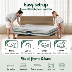 
                  
                    Giselle Bedding Green Tea Foam Pocket Spring Mattress King Bed Hybrid Mattresses
                  
                