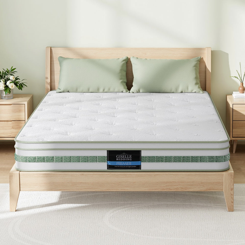
                  
                    Giselle Bedding Green Tea Foam Pocket Spring Mattress King Bed Hybrid Mattresses
                  
                