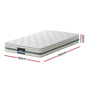 
                  
                    Giselle Bedding Green Tea Foam Pocket Spring Mattress Single Bed Hybrid Mattresses
                  
                