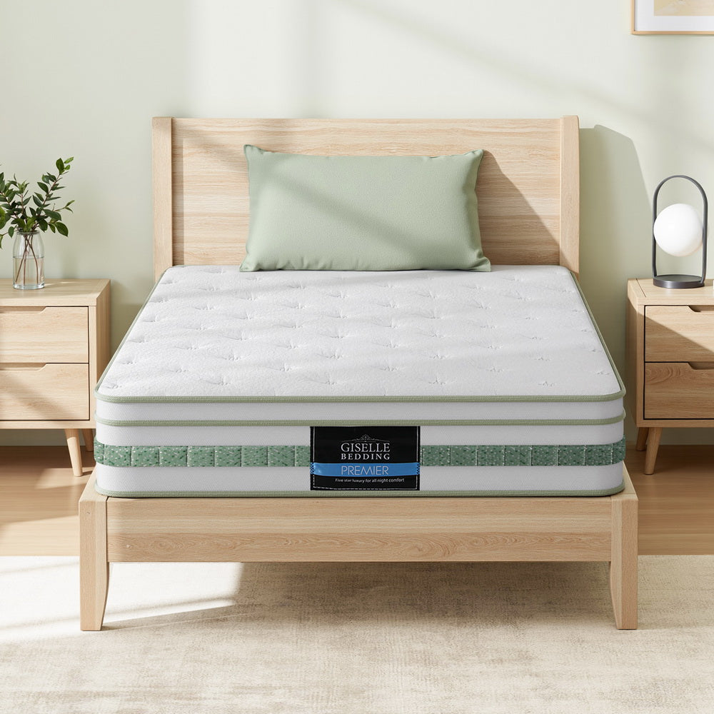 
                  
                    Giselle Bedding Green Tea Foam Pocket Spring Mattress Single Bed Hybrid Mattresses
                  
                