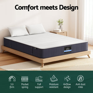 
                  
                    Giselle Bedding Tight Top Mattress 20cm Queen Bed Pocket Spring Hybrid Mattresses
                  
                