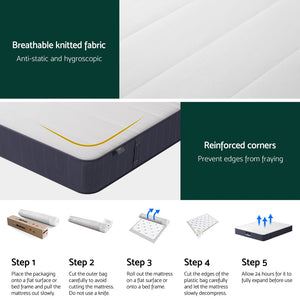 
                  
                    Giselle Bedding Tight Top Mattress 20cm Queen Bed Pocket Spring Hybrid Mattresses
                  
                