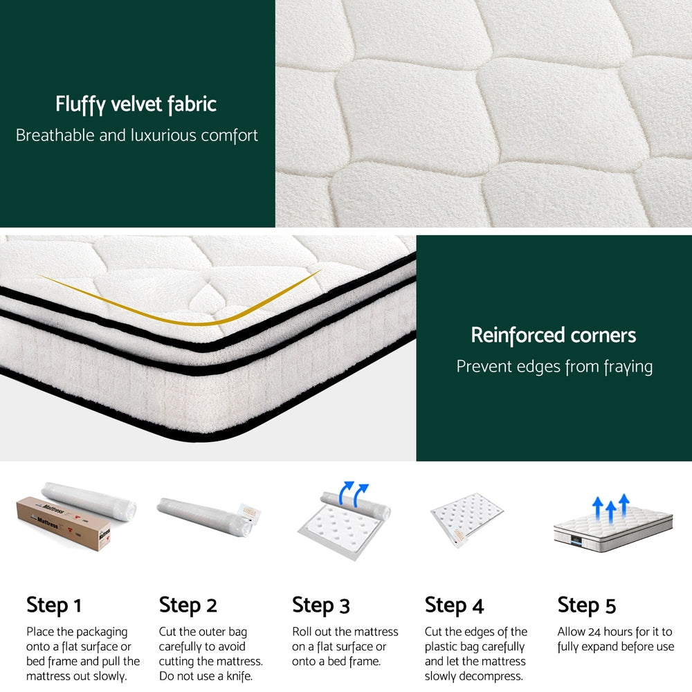 
                  
                    Giselle Bedding Mattress Boucle Fabric Cover Medium Firm 22cm King Single
                  
                