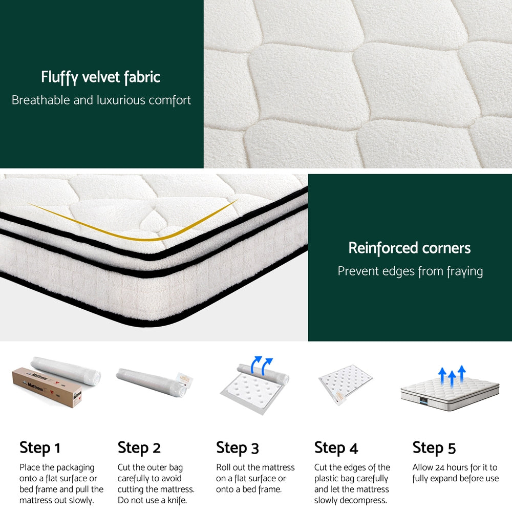 
                  
                    Giselle Bedding Mattress Boucle Fabric Cover Medium Firm 22cm Queen
                  
                