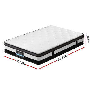 
                  
                    Giselle Bedding 30cm Mattress Medium Firm Euro Top Pocket Spring Hybrid Mattresses King Single
                  
                