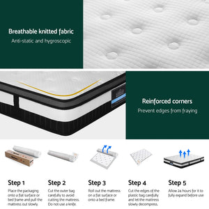 
                  
                    Giselle Bedding 30cm Mattress Medium Firm Euro Top Pocket Spring Hybrid Mattresses Queen
                  
                
