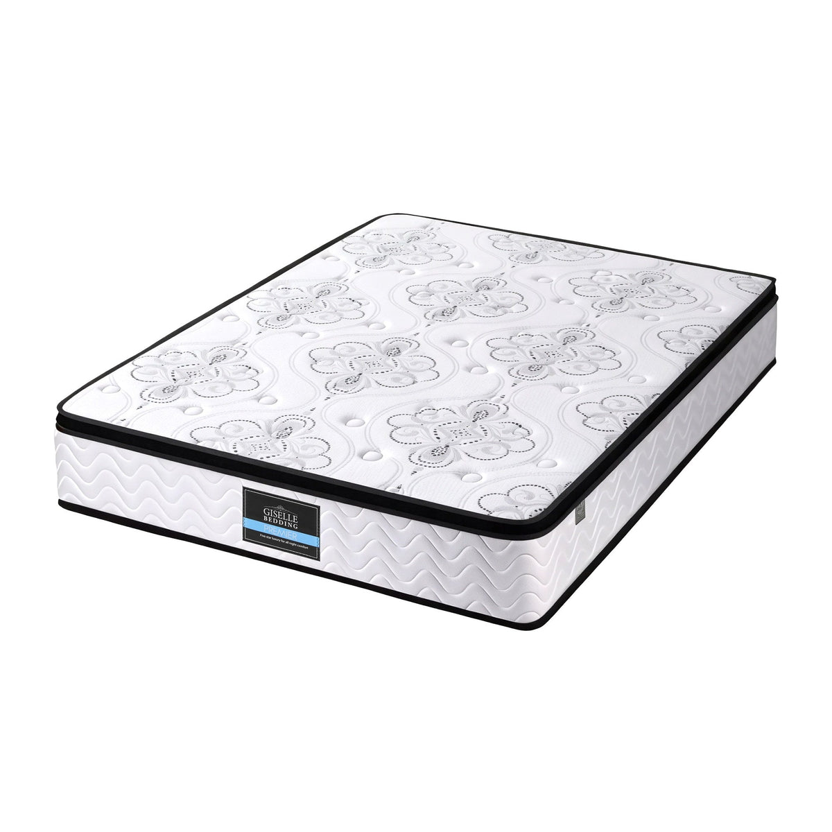 Giselle Bedding Queen Mattress 30cm Pocket Spring Euro Top Medium Firm