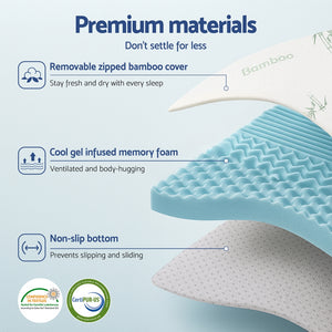 
                  
                    Giselle Bedding 5cm Memory Foam Mattress Topper 7-Zone King Single
                  
                
