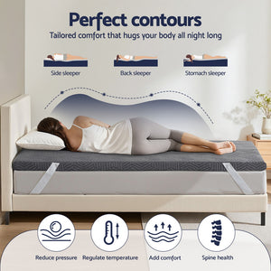 
                  
                    Giselle 8cm Memory Foam Mattress Topper Gel Dual Layer Foam Bamboo Single
                  
                