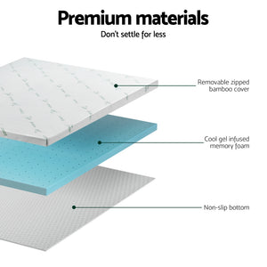
                  
                    Giselle Bedding Memory Foam Mattress Topper Ventilated Cool Gel 5cm Double
                  
                