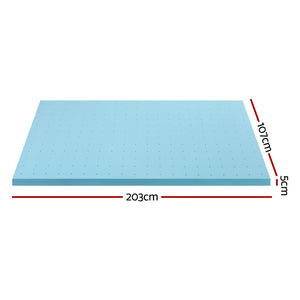 
                  
                    Giselle Bedding Memory Foam Mattress Topper Ventilated Cool Gel 5cm King Single
                  
                