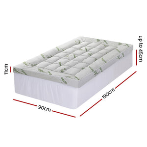 
                  
                    Giselle Mattress Topper 11cm Pillowtop toppers Bamboo Single
                  
                