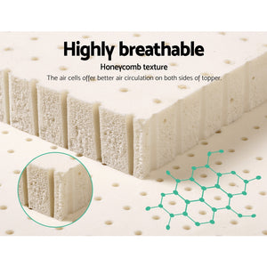 
                  
                    Pure Natural Latex Mattress Topper 7 Zone 5cm Double - Giselle Bedding
                  
                