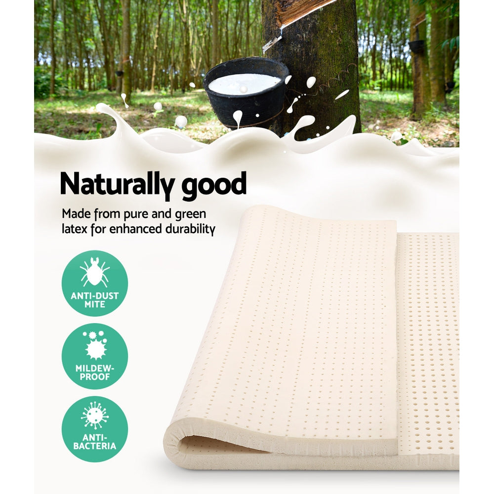 
                  
                    Pure Natural Latex Mattress Topper 7 Zone 5cm Double - Giselle Bedding
                  
                