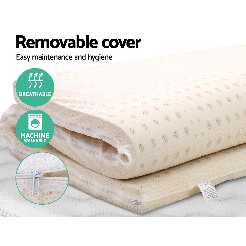 
                  
                    Pure Natural Latex Mattress Topper 7 Zone 5cm Double - Giselle Bedding
                  
                