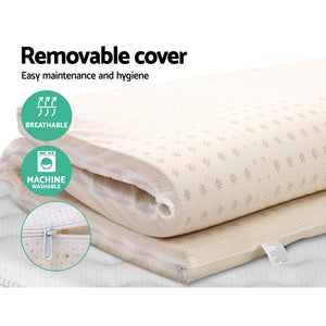 
                  
                    Pure Natural Latex Mattress Topper 7 Zone 5cm Double - Giselle Bedding
                  
                