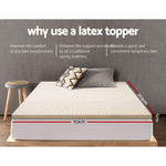 Pure Natural Latex Mattress Topper 7 Zone 5cm Queen - Giselle Bedding