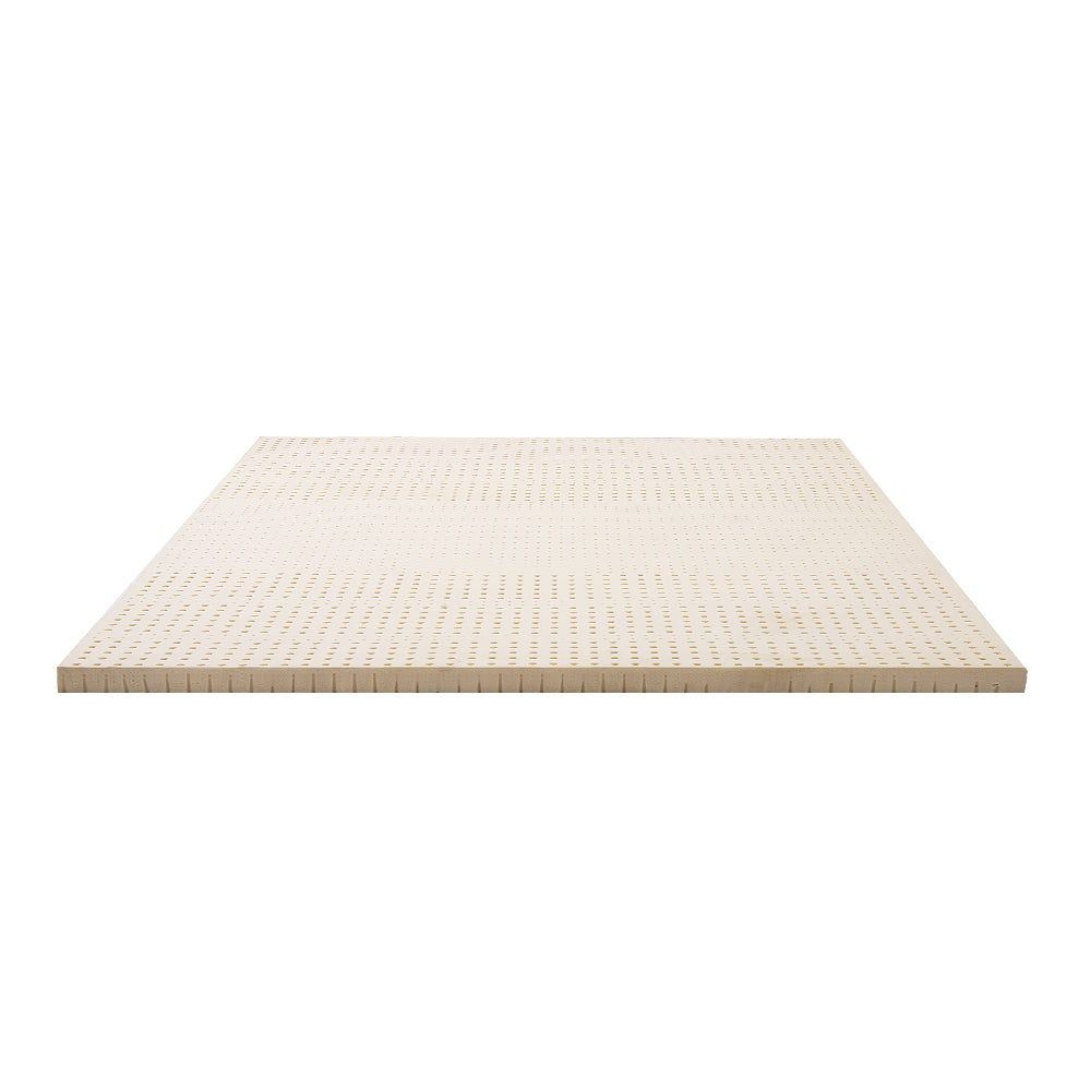 7 Zone Latex Mattress Topper Underlay 7.5cm Queen Mat Pad Cover - Giselle Bedding