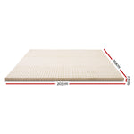 7 Zone Latex Mattress Topper Underlay 7.5cm Queen Mat Pad Cover - Giselle Bedding