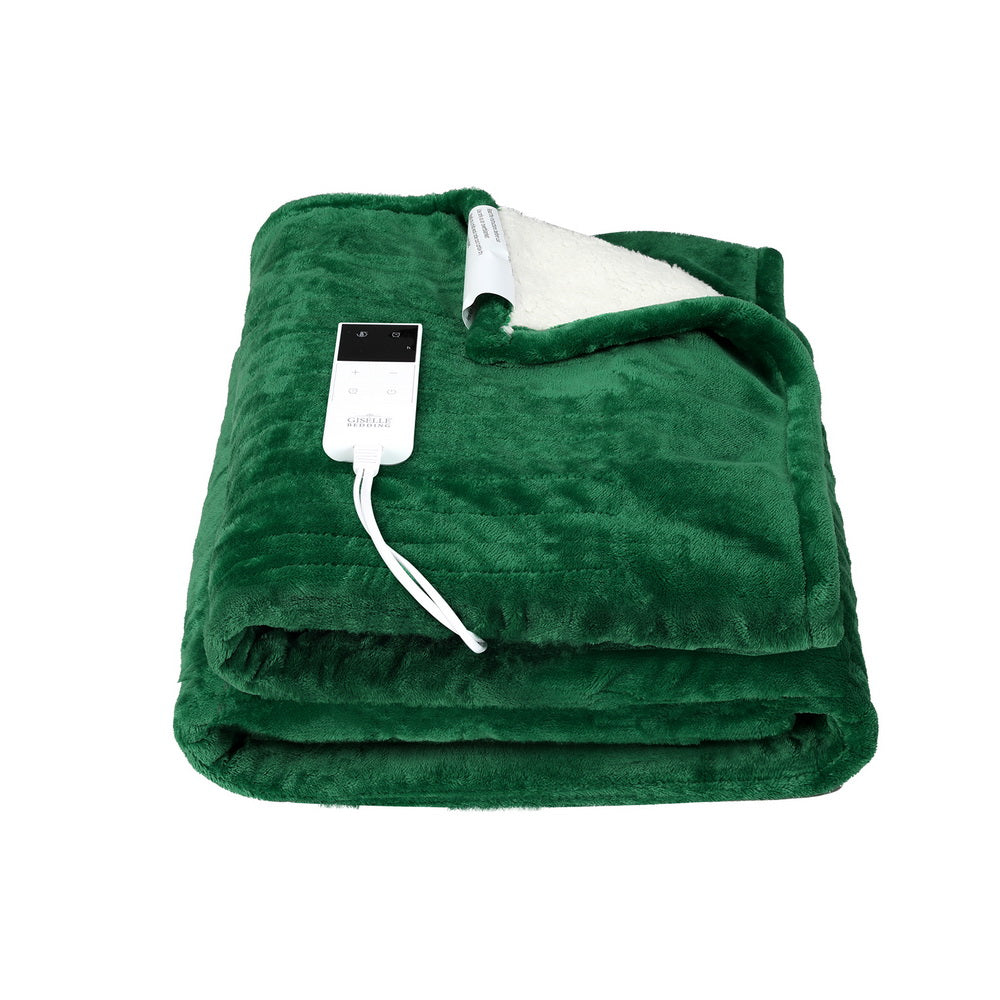 
                  
                    Giselle Electric Throw Rug Heated Blanket Double Sided Green
                  
                