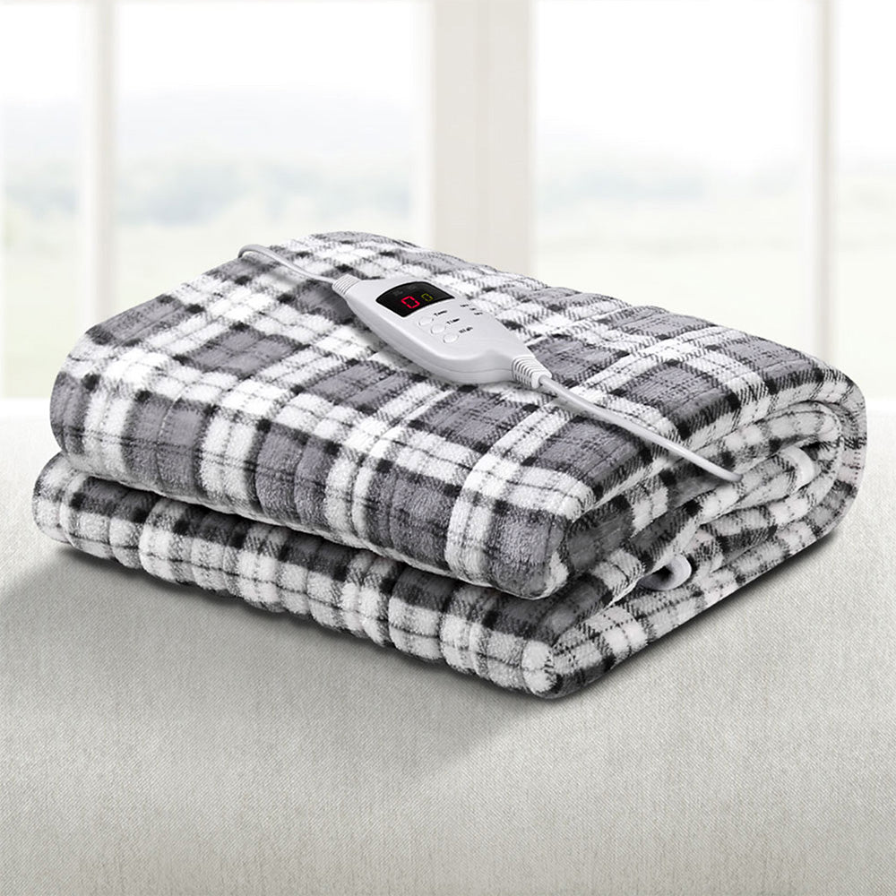 
                  
                    Electric Throw Blanket - Grey and White Checkered
                  
                
