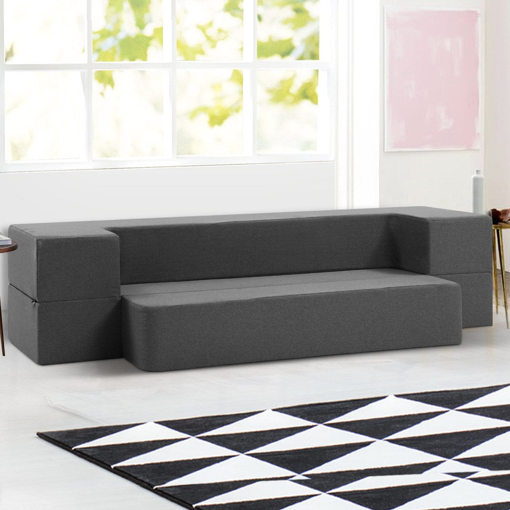 
                  
                    Portable Sofa Bed Folding Mattress Lounger Chair Ottoman Grey - Giselle Bedding
                  
                