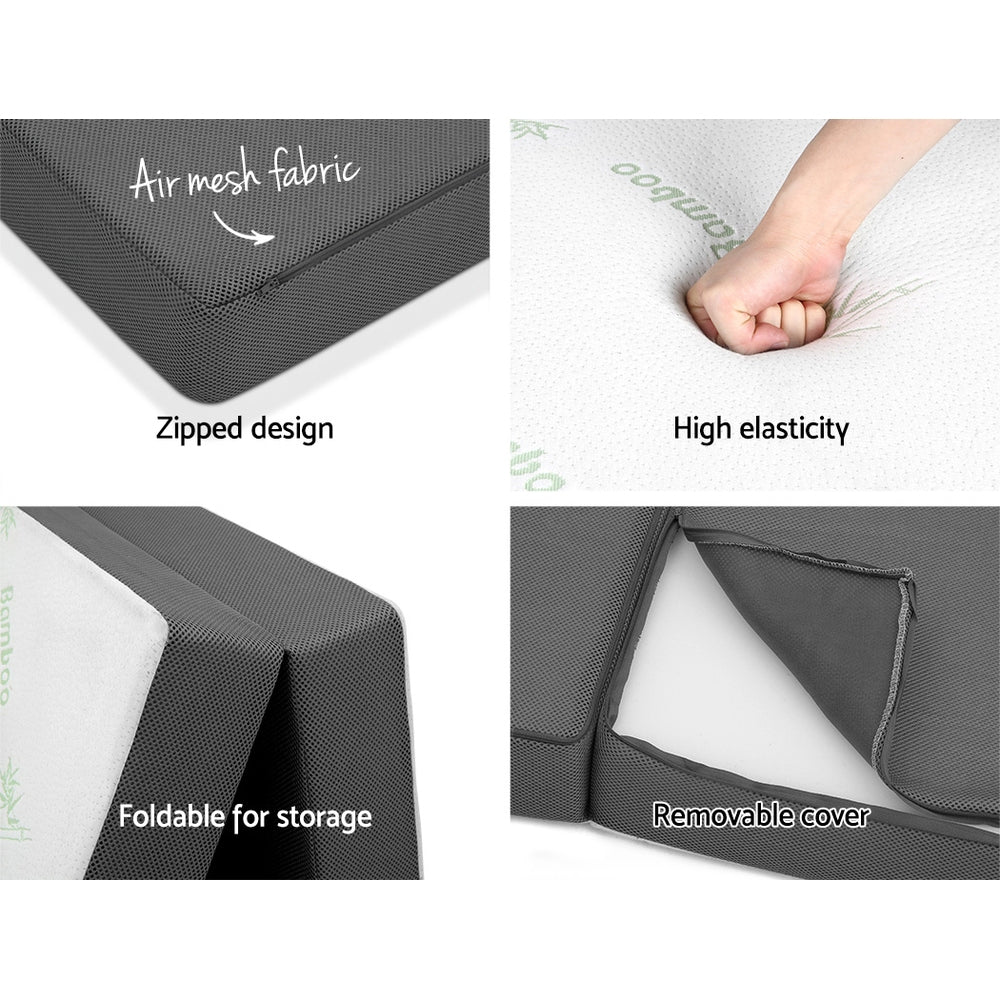
                  
                    Folding Foam Portable Mattress Bamboo Fabric - Giselle Bedding
                  
                