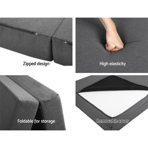 
                  
                    Double Size Folding Foam Mattress Portable Bed Mat Dark Grey - Giselle Bedding
                  
                