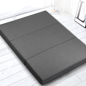 
                  
                    Double Size Folding Foam Mattress Portable Bed Mat Dark Grey - Giselle Bedding
                  
                