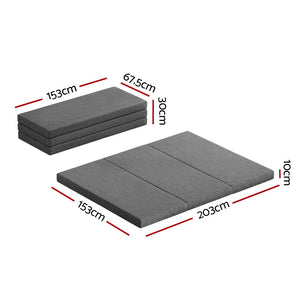 
                  
                    Giselle Bedding Foldable Mattress Folding Portable Bed Camping Mat Queen Grey
                  
                