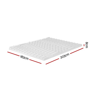 
                  
                    Giselle Bedding Memory Foam Mattress Topper 7-Zone Airflow Pad 8cm King White
                  
                