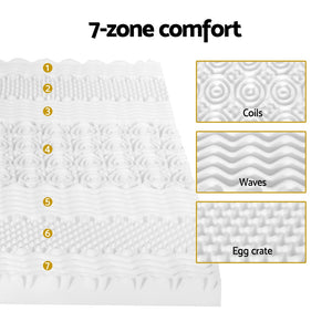 
                  
                    Giselle Bedding Memory Foam Mattress Topper 7-Zone Airflow Pad 8cm King White
                  
                