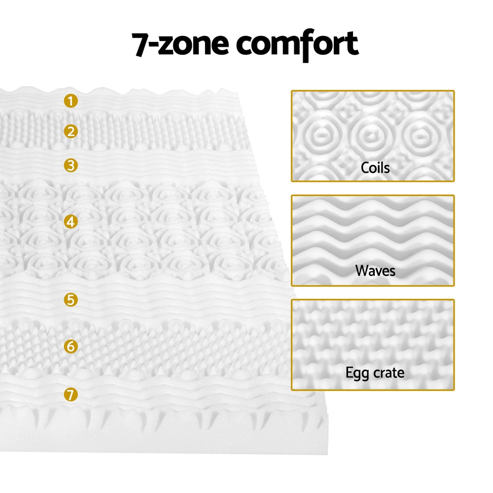 
                  
                    Giselle Bedding Memory Foam Mattress Topper 7-Zone Airflow Pad 8cm Queen White
                  
                