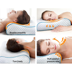 
                  
                    Memory Foam Pillow Ice Silk Cover Contour Pillows Cool Cervical Support - Giselle Bedding
                  
                