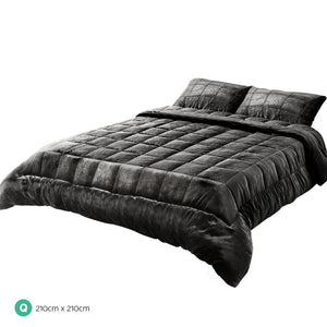
                  
                    Giselle Bedding Faux Mink Quilt Queen Size Charcoal
                  
                
