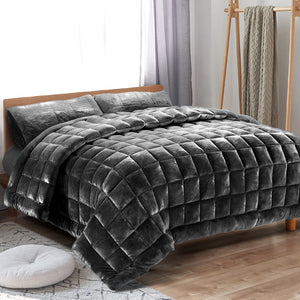 
                  
                    Giselle Bedding Faux Mink Quilt Queen Size Charcoal
                  
                