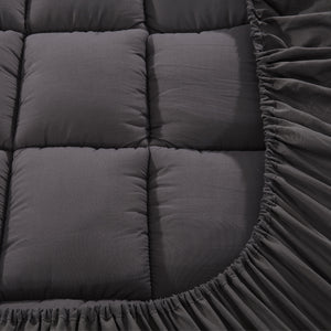 
                  
                    Single Mattress Topper Pillowtop 1000GSM Charcoal Microfibre Bamboo Fibre Filling Protector - Giselle Bedding
                  
                