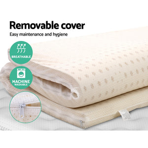 
                  
                    7 Zone Latex Mattress Topper Underlay 7.5cm Queen Mat Pad Cover - Giselle Bedding
                  
                