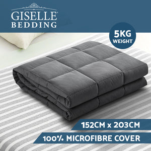
                  
                    5KG Weighted Heavy Gravity Blankets - Grey - Giselle Bedding
                  
                